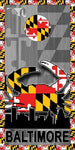 Baltimore Wood Crab Flag Cornhole Boards