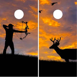 Deer Hunter Sunset Cornhole Boards