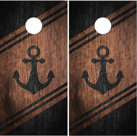 Nautical Anchor Wood Cornhole Boards