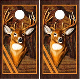 Deer Buck Hunter Wood Cornhole Boards