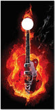 Guitar On Fire Cornhole Boards