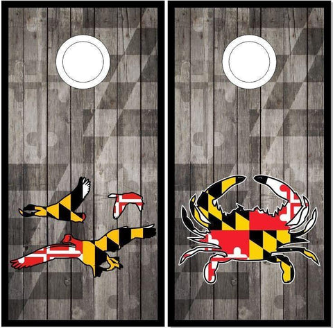 Maryland Crab Duck Wood Cornhole Boards