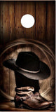 Western Cowboy Hat and Boots Cornhole Boards