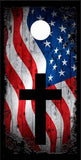 American Flag Cross Cornhole Boards