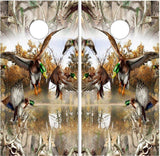 Mallard Duck  Buck Camo Cornhole Boards