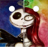 Jack and Sally Nightmare Before Christmas Cornhole Boards