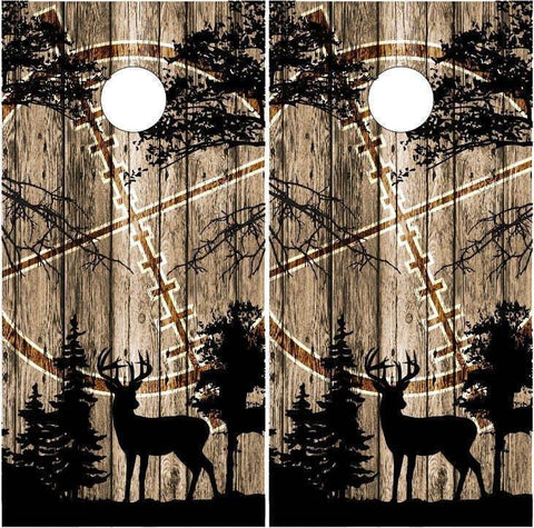 Deer Buck Hunting Woods Cornhole Boards