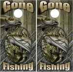 Catfish Gone Fishing Cornhole Boards