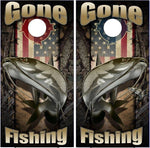 Wicked Wire American Catfish Camo Cornhole Boards