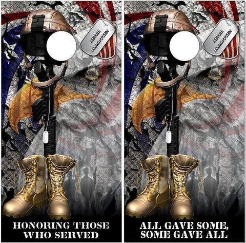 Patriotic American Eagle Honor Vets Cornhole Boards