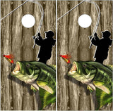 Bass Fishing Wood Cornhole Boards