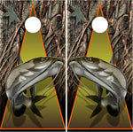 Catfish Camo Triangle Cornhole Boards