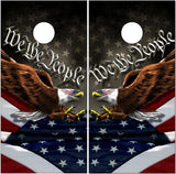 American Flag Eagle Constitution Cornhole Boards