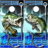 Bass Fish Carbon Life Cornhole Boards