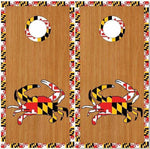 Mayland Flag Crab Cornhole Boards