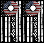 American Flag Sunflower Cornhole Boards