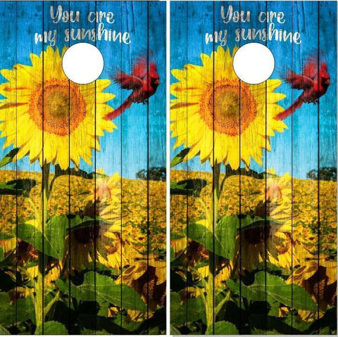 Sunflower Sunshine Wood Cornhole Boards