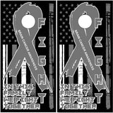 Brain Cancer Awareness Flag Ribbon Cornhole Boards