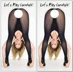 Lets Play Cornhole Girl Funny Cornhole Boards