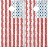 American Flag White Wash Wood Cornhole Boards