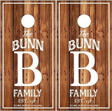 Family Established Date Wood Cornhole Boards