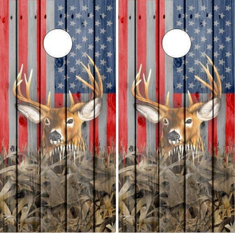 Duck Hunting Buck Deer Cornhole Board Vinyl Decal Sticker