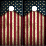 American Flag Rustic Stars Cornhole Boards