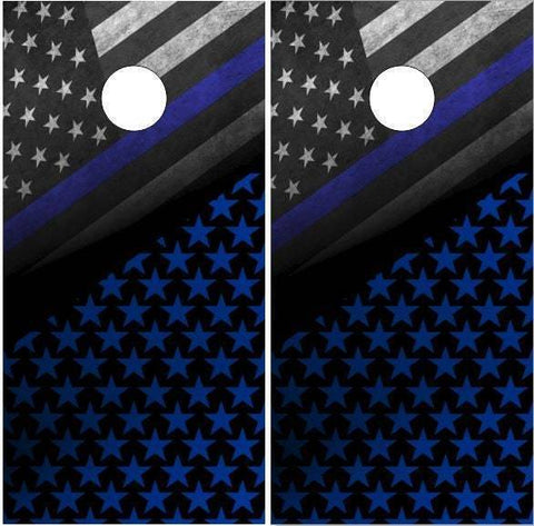 Thin Blue Line Stars Cornhole Boards