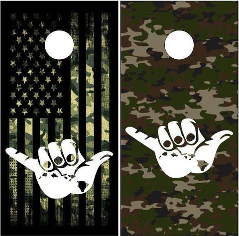 Hang Loose Camo Cornhole Boards