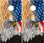 American Flag Constitution Eagle Cornhole Boards