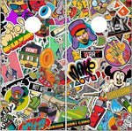 Sticker Bomb Collage Cornhole Boards