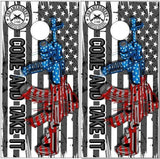 2nd Amendment American Flag Gun Cornhole Boards