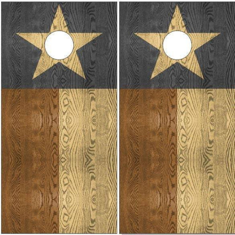 Texas Flag Stained Cornhole Boards