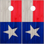 Texas Flag Wood Star Cornhole Boards