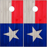 Texas Flag Wood Star Cornhole Boards