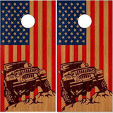 Offroad 4x4 Rock Crawl Wood Cornhole Boards