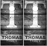 Family Name Wood Wash Cornhole Boards