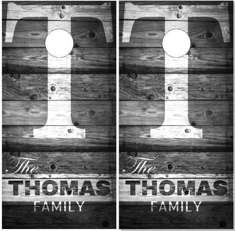 Family Name Wood Wash Cornhole Boards