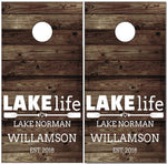 Lake Life Old Wood Cornhole Boards