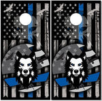 Thin Blue Line Wolf Cornhole Boards