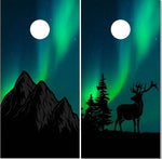 Elk Mountains Northern Lights Cornhole Boards