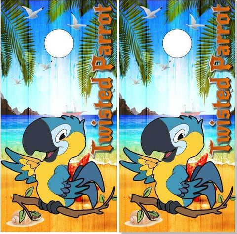 Twisted Parrot Beach Cornhole Boards