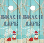 Beach Star Fish Santa Cornhole Boards