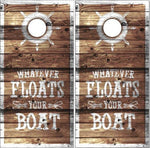 Float Your Boat Nautical Beach Cornhole Boards