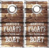 Float Your Boat Nautical Beach Cornhole Boards