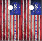 2nd Amendment Flag Cornhole Boards