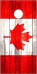 Canadian Flag Weathered Wood Cornhole Boards