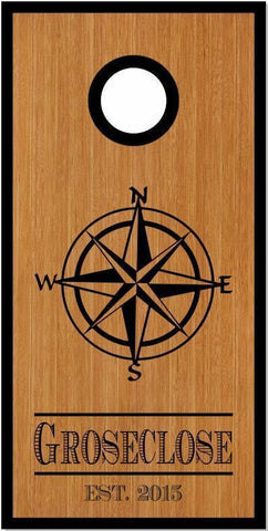 Compass Wedding Cornhole Boards