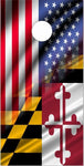 Maryland American Flag Cornhole Boards