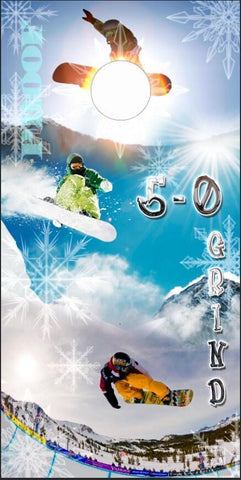 Snowboarding 50 grind Cornhole Boards